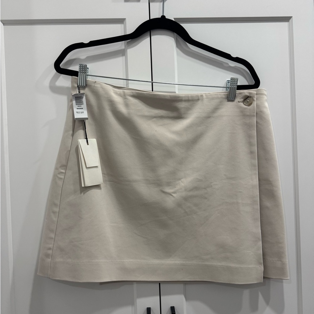 Babaton Light Beige Mini Skirt